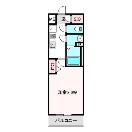 東部市場前駅 徒歩2分 7階の物件間取画像